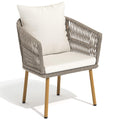 YITAHOME Outdoor Dining Single Sofa Chair, Indoor-Outdoor Wicker Bistro Chairs, PE Rattan Armchair Seating for Patio, Backyard, Poolside, Balcony - Tan